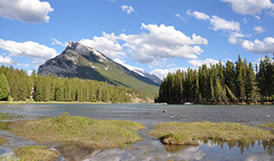 Mountains, forests and a lake